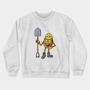 Miner potato holding a shovel Crewneck Sweatshirt